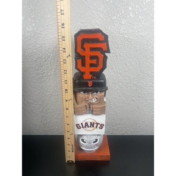 San Francisco Giants MLB Tiki Totem Pole Garden Statue Evergreen - Picture 8 of 9